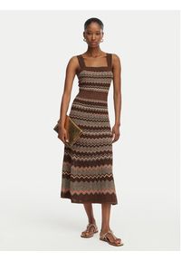 Marciano Guess Sukienka dzianinowa G6GK42 Z0640 Brązowy Regular Fit. Kolor: brązowy. Materiał: syntetyk #3