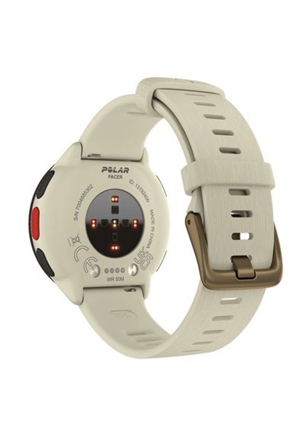 POLAR - Polar Pacer biały S-L. Rodzaj zegarka: cyfrowe. Kolor: biały. Materiał: polar. Styl: sportowy
