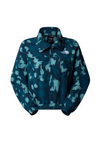 Kurtka damska The North Face Mountain Athletics 0A8E30DQD1 - niebieska. Typ kołnierza: bez kaptura. Kolor: niebieski. Materiał: tkanina, poliester, polar. Długość: długie. Styl: klasyczny #1