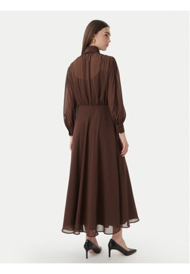 Marella Sukienka koktajlowa Giovane 2613221093 Brązowy Regular Fit. Kolor: brązowy. Materiał: syntetyk. Styl: wizytowy