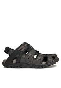 Geox Sandały Uomo Sandal Strada U4524C 000ME C9999 Czarny. Kolor: czarny. Materiał: skóra