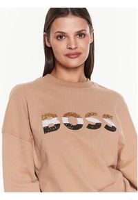 BOSS - Boss Bluza Ecomy 50485251 Brązowy Oversize. Kolor: brązowy. Materiał: bawełna #2