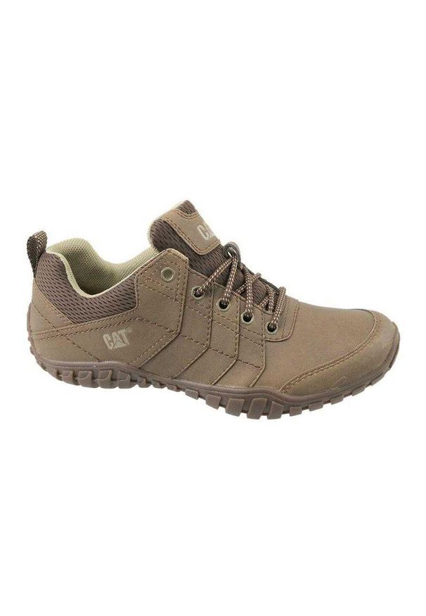 CATerpillar - Męskie Zamszowe Buty Sportowe Instruct. Kolor: beżowy. Materiał: zamsz. Sport: turystyka piesza
