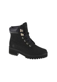 Trapery damskie, Timberland Carnaby Cool 6 In Boot. Wysokość cholewki: za kostkę. Zapięcie: sznurówki. Kolor: czarny, wielokolorowy. Materiał: skóra, materiał. Szerokość cholewki: normalna. Styl: sportowy. Sport: turystyka piesza