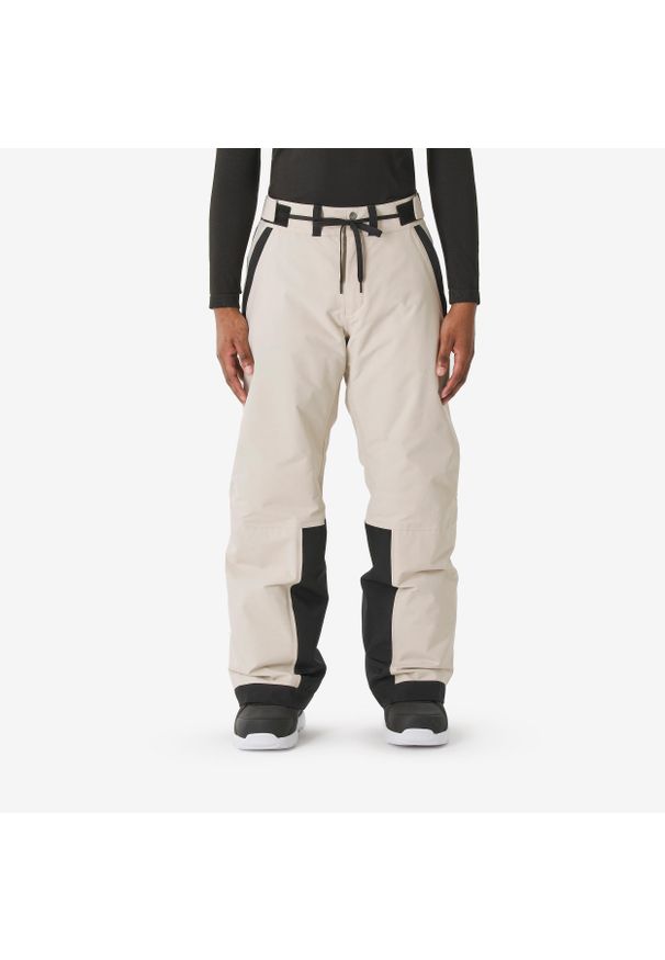 DREAMSCAPE - Spodnie narciarskie i snowboardowe męskie Quechua SNB 500. Kolor: beżowy. Materiał: materiał. Sezon: zima. Sport: narciarstwo, snowboard