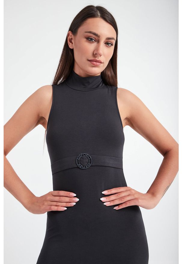 Emporio Armani Swimwear - SUKIENKA EMPORIO ARMANI SWIMWEAR. Długość rękawa: bez rękawów. Typ sukienki: proste. Długość: maxi