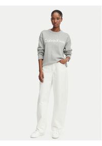 Calvin Klein Jeans Sweter LV044G313G Szary jasny Regular Fit. Kolor: szary. Materiał: bawełna #5