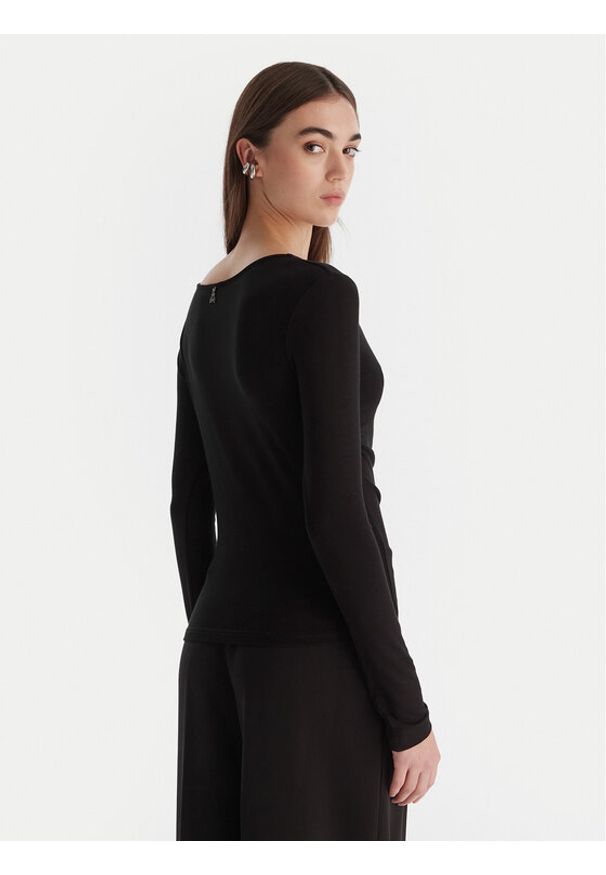 Patrizia Pepe Bluzka 2M4479/J337-K103 Czarny Regular Fit. Kolor: czarny. Materiał: wiskoza