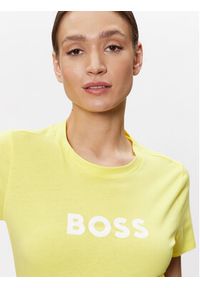 BOSS - Boss T-Shirt Logo 50468356 Żółty Regular Fit. Kolor: żółty. Materiał: bawełna #4