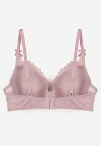 Renee - Fioletowy Biustonosz Zdobiony Koronką i Kokardami Morgavia. Kolor: fioletowy. Materiał: koronka. Wzór: koronka, aplikacja #7