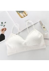 Intica - Braletka usztywniana bez fiszbin do codziennych stylizacji Gertha. Kolor: biały. Materiał: materiał