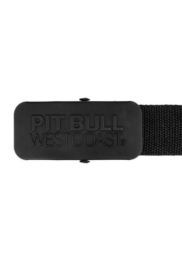 PITBULL - Pasek męski Pitbull parciany Logo. Kolor: czarny. Wzór: paski