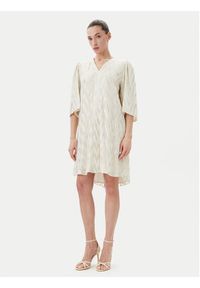 Bruuns Bazaar Sukienka koktajlowa BBW4579 Beżowy Regular Fit. Kolor: beżowy. Materiał: wiskoza. Styl: wizytowy #3