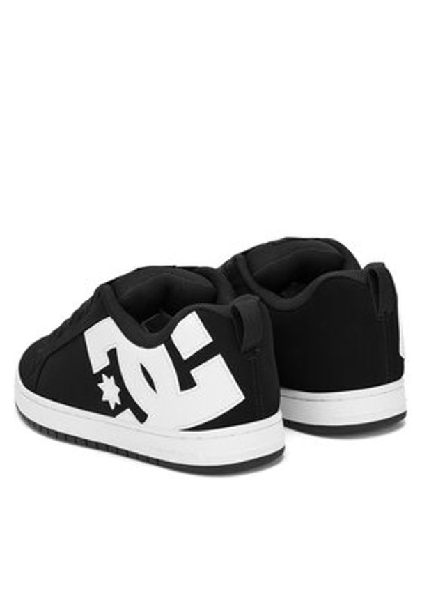 DC Shoes Sneakersy COURT GRAFFIK 300529-001 Czarny. Kolor: czarny. Materiał: nubuk, skóra