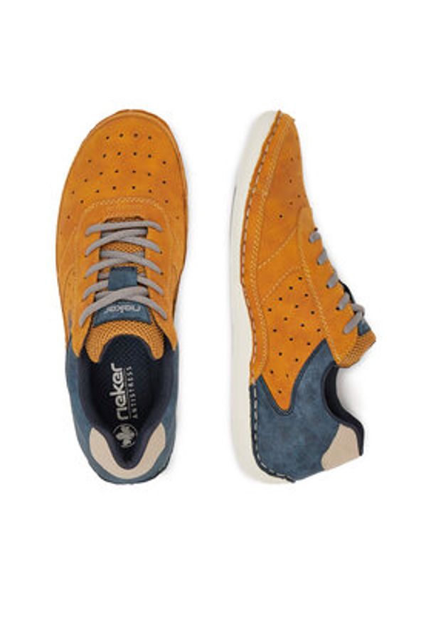 Rieker Sneakersy 07506-68 Brązowy. Kolor: brązowy. Materiał: skóra
