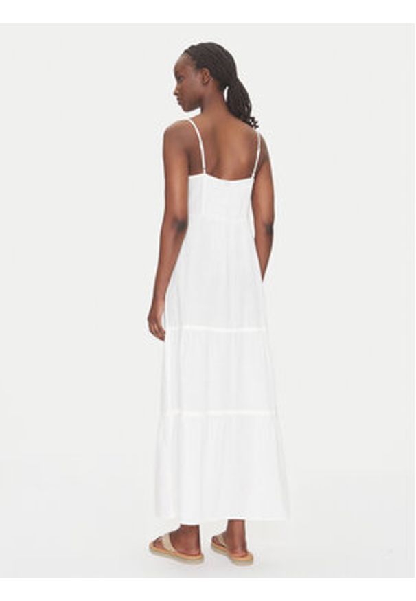 Vero Moda Sukienka letnia Quincy 10324588 Biały Regular Fit. Kolor: biały. Materiał: bawełna. Sezon: lato