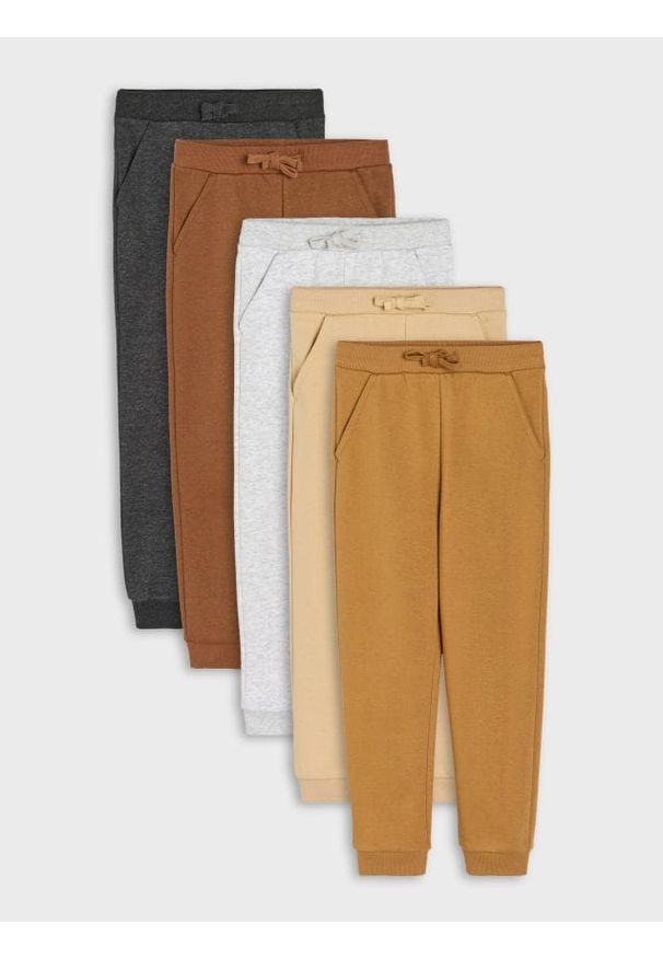 Sinsay - Spodnie 5 pack - brązowy. Kolor: brązowy