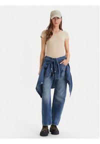 G-Star RAW - G-Star Raw T-Shirt Eyben D24533-4107 Écru Slim Fit. Materiał: bawełna #5