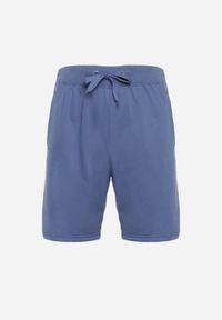 Born2be - Niebieskie Szorty Dresowe z Gumką w Pasie Zhen. Kolor: niebieski. Materiał: dresówka. Długość: krótkie #4