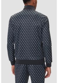 Guess - GUESS Czarna rozpinana męska bluza w monogram Korbin, Rozmiar XXL. Okazja: na co dzień. Kolor: czarny. Styl: casual, sportowy #2