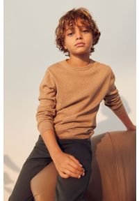 Mango Kids - Sweter dziecięcy TEN. Okazja: na co dzień. Kolor: szary. Materiał: wełna, bawełna, materiał, dzianina, kaszmir, poliamid. Wzór: gładki. Styl: casual #3