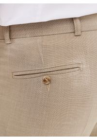 Pako Lorente - PAKO LORENTE – Beżowe spodnie ganiturowe. Kolor: beżowy. Materiał: poliester, wiskoza, elastan. Wzór: gładki. Styl: młodzieżowy, elegancki #8