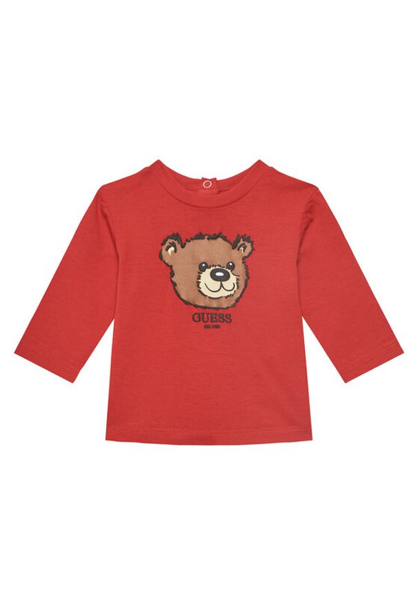 Guess Bluzka I5YI02 K8HM4 Czerwony Regular Fit. Kolor: czerwony. Materiał: bawełna