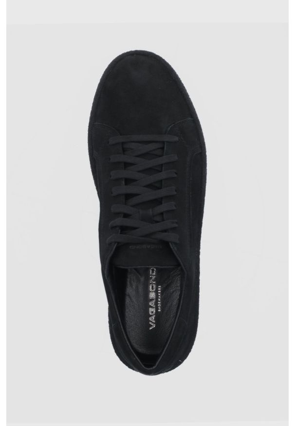 vagabond - Vagabond Buty zamszowe kolor czarny. Nosek buta: okrągły. Zapięcie: sznurówki. Kolor: czarny. Materiał: zamsz