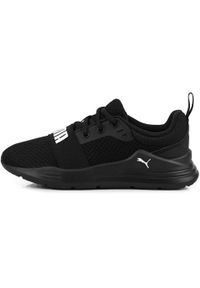 Puma - Dziecięce buty sportowe sneakersy lekkie czarne PUMA WIRED RUN PS. Kolor: czarny. Sport: bieganie