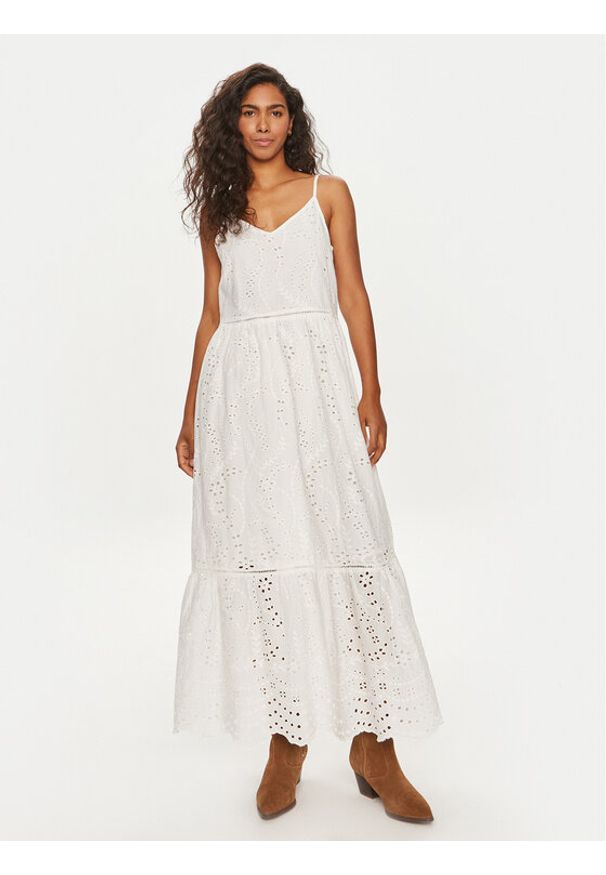 YAS Sukienka letnia Luma 26032686 Biały Regular Fit. Kolor: biały. Materiał: bawełna. Sezon: lato