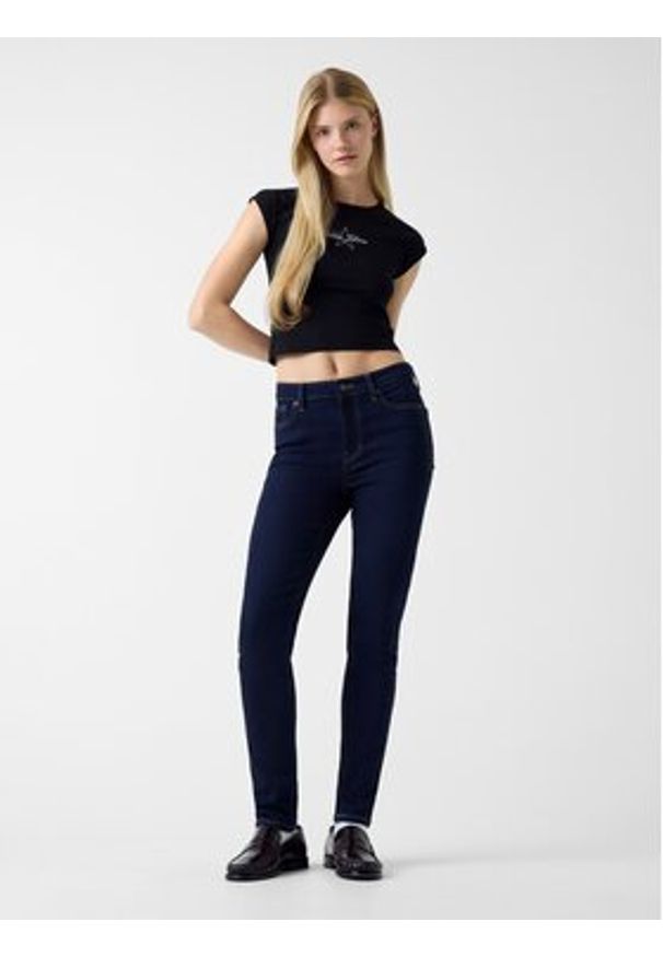 Guess Jeans Jeansy W5YA92 D7041 Granatowy Skinny Fit. Kolor: niebieski