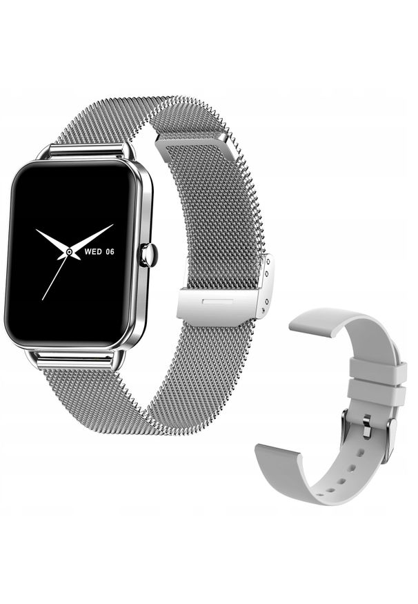 Hoco - Smartwatch zegarek damski DA02 srebrny AMOLED. Rodzaj zegarka: smartwatch. Kolor: srebrny
