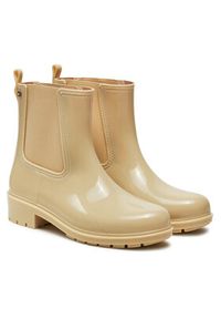 TOMMY HILFIGER - Tommy Hilfiger Kalosze Flag Rainboot FW0FW08213 Beżowy. Kolor: beżowy. Materiał: guma