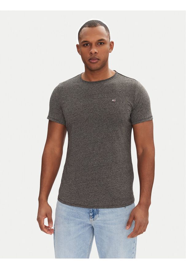 Tommy Jeans T-Shirt Jaspe DM0DM09586 Szary Slim Fit. Kolor: szary. Materiał: bawełna, syntetyk