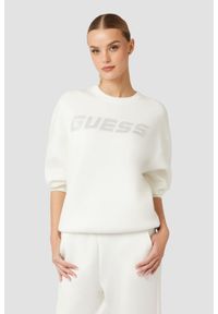 Guess - GUESS Damska bluza w kolorze ecru Cecilia. Kolor: beżowy