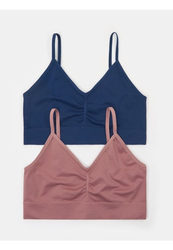 Sinsay - Bezszwowe biustonosze typu top 2 pack - wielobarwny