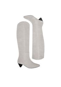 Badura Kozaki EO-APRIL-123433 Szary. Kolor: szary. Materiał: skóra, zamsz #4