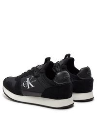 Calvin Klein Jeans Sneakersy Runner Sock Laceup Ny-Lth W YW0YW00840 Czarny. Kolor: czarny. Materiał: skóra, zamsz