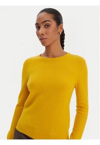 United Colors of Benetton - United Colors Of Benetton Sweter 1002D1K01 Żółty Regular Fit. Kolor: żółty. Materiał: wełna #5