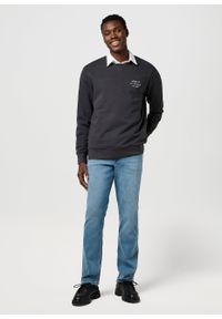 Wrangler - MESKA BLUZA WRANGLER EMBROIDERY CREW FADED BLACK 112371518 #3