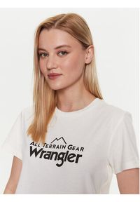 Wrangler T-Shirt Logo Tee WC5FGEM22 112326341 Écru Regular Fit. Materiał: bawełna #3