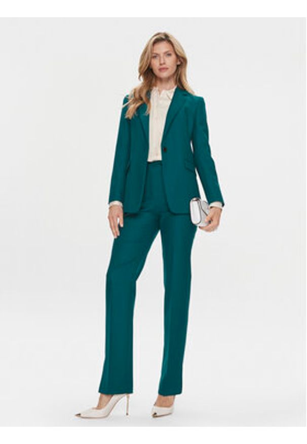 BOSS - Boss Marynarka Jocaluah 50510114 Zielony Regular Fit. Kolor: zielony. Materiał: wełna