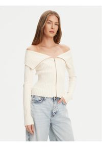 Guess Sweter W5YR03 Z30I2 Écru Slim Fit. Materiał: wiskoza #1