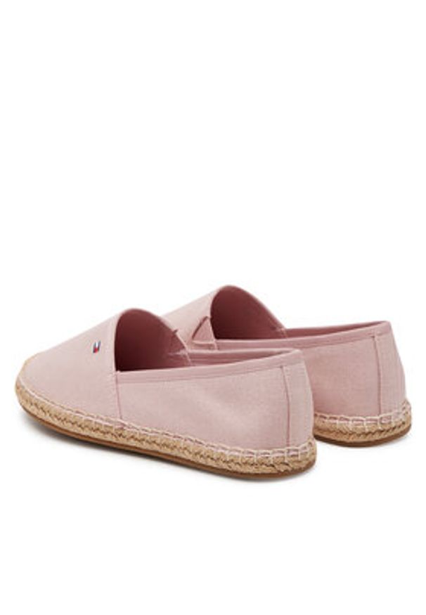 TOMMY HILFIGER - Tommy Hilfiger Espadryle Flag Canvas Espadrille FW0FW08541 Różowy. Kolor: różowy. Materiał: materiał