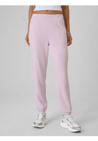 4f - 4F Spodnie dresowe joggery z modalem damskie - fioletowe L. Kolor: różowy. Materiał: dresówka #2