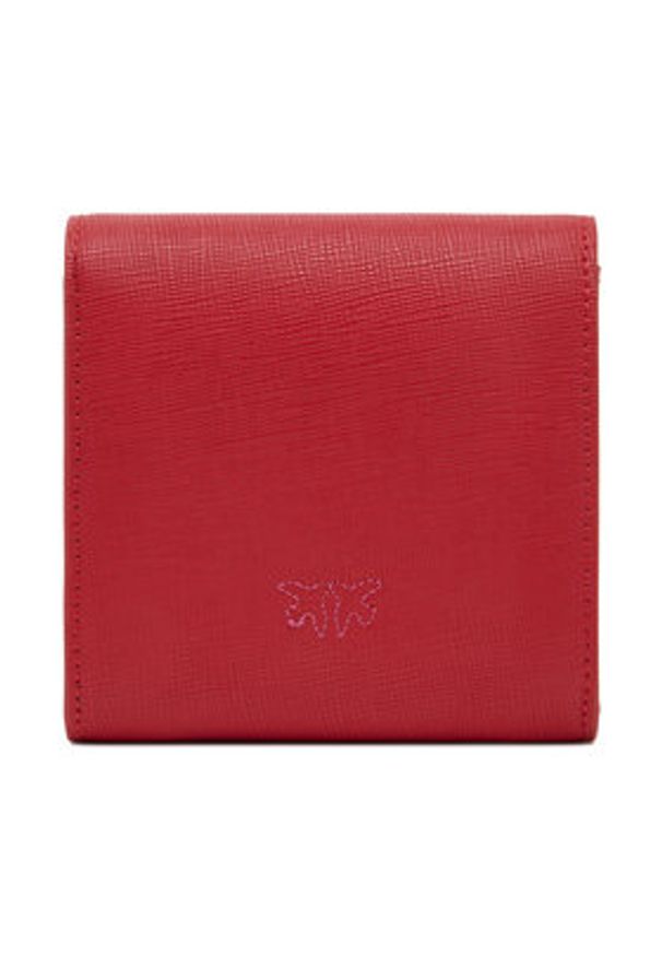 Pinko - PINKO Mały Portfel Damski Flap Wallet PE 25 PCPL 104355 A29P Czerwony. Kolor: czerwony. Materiał: skóra