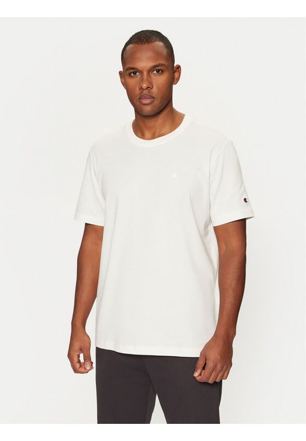 Champion T-Shirt 220278 Biały Standard Fit. Kolor: biały. Materiał: bawełna