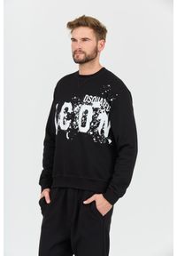 DSQUARED2 Czarna męska bluza Icon Splash Cool Fit Crewneck, Rozmiar XL. Kolor: czarny #6