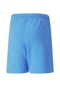 Spodenki piłkarskie dla dzieci Puma teamRISE Short Jr. Okazja: na co dzień. Kolor: biały, niebieski, wielokolorowy. Sezon: lato. Styl: casual