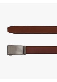 Ryłko - Brązowy pasek ze skóry licowej. Kolor: brązowy. Materiał: skóra. Styl: klasyczny, street #1